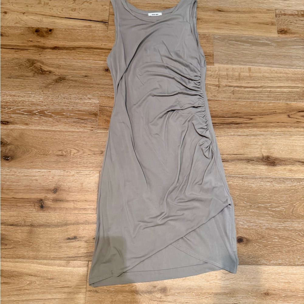 Mod Ref Asymmetrical Gray Body Con Dress